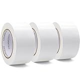 CHUANGSEED 3 Rollen Panzertape extra stark, Weiß Gewebe-Klebeband 27.4 m x 50 mm – Gewebeband Panzerband Panzertape für Wasserdichtes Reparatur,Basteln, für innen & außen