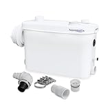 Aquamatix Hebeanlage 400W Sanitär Abwasserpumpe 100L/min 3 Einlässen für Wandhängende WCs 6,5m Vertikale Förderstrecke mit mit Kohlefilter