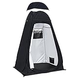 Camping Toilettenzelt riggoo Duschzelt Pop Up Umkleidezelt Privatsphäre Toilettezelt Umkleidekabine Lagerzelt Mobile Outdoor WC Zelt für Camping & Beach, mit Tragetasche(UV 50+)