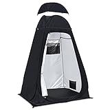 Camping Toilettenzelt riggoo Duschzelt Pop Up Umkleidezelt Privatsphäre Toilettezelt Umkleidekabine Lagerzelt Mobile Outdoor WC Zelt für Camping & Beach, mit Tragetasche(UV 50+)