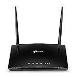 TP-Link TL-MR6400 LTE Router, 4G Router unterstützt SIM Karten, 4G Cat4 bis zu 150 Mbit/s, WLAN 2.4GHz N300, 4x 100 Mbps Ports, Plug and Play, bis zu 32 Geräte, Kindersicherung, Gast-Netzwerk, Schwarz