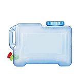 Trintion Camping Wasserkanister mit Hahn und Schraubdeckel 12L Wasserbehälter Trinkwasserkanister Transparent Wassertank für Hiking Wohnwagen Wandern Picknick