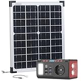 revolt Mini Powerstation: Fensterbank-Solarkraftwerk: Powerstation mit 20-W-Modul, 88,8 Wh, 120W (Fenster Solar, Powerstation mit Solar, Spannungswandler)