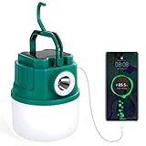 Led Campinglampe Akuu Solar - Tragbare Solarlampen aufladen IPX6 Wasserdicht 3000 mAh Power Bank Camping Laterne für Lesen, Camping, Angeln, Blackout Notfallausrüstung