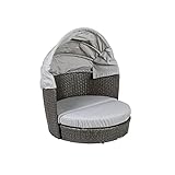 greemotion Pet Hundelounge mit Dach und Kissen, ca. 78 x 61/100 x 83 cm, grau