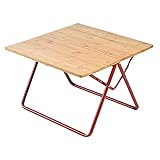 Progression Zusammenklappbarer Beistelltisch Holz, Outdoor Campingtisch klappbar für Camping und Garten, 58 x 38 x 58 cm, FSC-Zertifiziert Bambus, inkl. Tragetasche