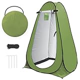 riggoo Duschzelt Camping,Outdoor Toilettenzelt Umkleidezelt, Portables Duschzelt Pop Up Zelt, Privatzelt Mobile Outdoor WC Zelt fur Camping und Beach, mit Tragetasche(UV 40+)