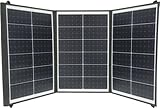 BERGER faltbares Solarpanel | Camping Solaranlage Komplettset mit Speicher Laderegler & USB-Anschluss | Photovoltaik Inselanlage | Mobiles Solarmodul für Wohnmobil Gartenhaus Balkonkraftwerk (300 W)