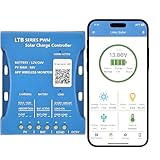 【20A Bluetooth Laderegler Solar 12V】KWODE Solar Laderegler 12V/24V Solar Ladegerät Controller Solarpanel Intelligente Solarladeregler PWMs mit USB Port PV:50V für Blei Säure, LiFePO4,Lithium Batterien