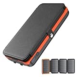 BRENCIL Solar Powerbank 27000mAh, 22,5W Power Bank mit 4 Solarpanels Tragbares Externer Akku Solar Ladegerät USB C Input & Output Schnelles Aufladen PD QC 3.0 4.0 für Smartphones, Tablets