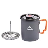 widesea Camping Kaffeebereiter mit French Press Kaffeekanne 750 ML