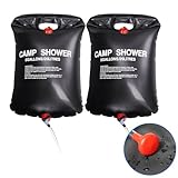 TRIXES 2 x 20 Ltr Tragbare Solar-Campingdusche Beheizte 5 Gallonen/20 Liter Reisedusche