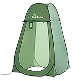 WolfWise Pop-Up Duschzelt, Toilettenzelt, Umkleidezelt, Tragbar Camping Duschkabine WC Zelt Mobile Umkleidekabine Outdoor Klozelt, Sichtschutz Geräumiges Privatzelt Lagerzelt für Wandern Strand Grün