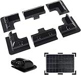 Baotkere Solar Panel ABS Montagehalterung, 7 Stcs Bohrer Eckschutzkit mit Kabeleingangsdrüse, Verwendung auf dem House Apartment Dach, Gebäudeoberteil, Seitenwand, Garagen, Wohnmobil, Boote Deck