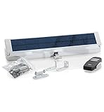 Solar-Fenstermotor mit integriertem Solarpanel (weiß/silber/schwarz)