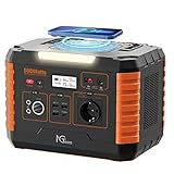 NGTeco Tragbare Powerstation 500W mit AC/DC/Car Lighter Port/USB A/C Ausgabe,519Wh/140400mAh Solar Generator mit LED,Balkonkraft für Notstrom/Camping/Wohnmobile/Hausstromversorgung PPS500