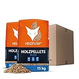 HEIZFUXX Holzpellets Blue Weichholzpellets Heizpellets Kaminpellets Ofenpellets Brennholz Pellet Sackware En Plus A1 6mm 15kg x 2 Sack 30kg / 1 Karton Paligo