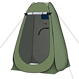 TUKAILAI Camping Toilettenzelt Duschzelt Pop Up Umkleidezelt Privatsphäre Toilette Umkleidekabine Lagerzelt Mobile Outdoor WC Zelt für Camping & Beach, mit Tragetasche 150 x 150 x 190 cm Grün