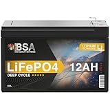 BSA LiFePO4 12V 12Ah Akku Lithium Batterie Eisenphosphat als Solar Photovoltaik Akku USV Notstromversorgung statt 8Ah 10Ah