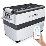 EUHOMY 12V Kompressor Kühlbox 45L, Kühlbox Auto Kompressor mit APP Gesteuert, 12V/240V Kühlschrank -20 ℃ bis 20 ℃, tragbarer Kühlschrank für Camping, Reisen, Lastkraftwagen