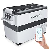 EUHOMY 12V Kompressor Kühlbox 45L, Kühlbox Auto Kompressor mit APP Gesteuert, 12V/240V Kühlschrank -20 ℃ bis 20 ℃, tragbarer Kühlschrank für Camping, Reisen, Lastkraftwagen