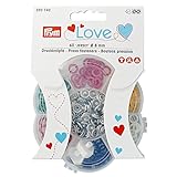 Prym 390740 Love Druckknöpfe Jersey Box, 60 Stück, Ø 8 mm, 6 Farben, Messing