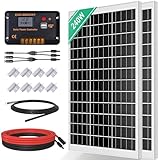 ECO-WORTHY Monokristallines Solarpanel Solarzelle kit 240 W enthält 12 V Solarmodul + 30 A Solarladeregler + 5m Solarkabel + Z-Befestigungsklammern für Wohnmobil,Wohnwagen,Haushalt und Off-Grid-System