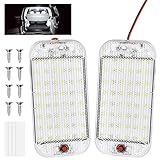 URAQT 48 LED Innenbeluchtung Auto, 2 Stück Super Hell 800LM 12V LED KFZ Innenraumbeleuchtung mit Schalter 6000K Weißlicht Kfz Beleuchtung Leiste für Auto Wohnmobil Bus Caravan Boat Quadratischer