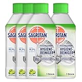 Sagrotan Waschmaschinen Hygiene-Reiniger Frische Limette – Maschinenreiniger für eine hygienische Waschmaschine – 4 x 250 ml