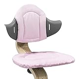 Stokke Nomi Kissen, Grey Pink - Für weiches und noch bequemeres Sitzen im Nomi Stuhl & Hochstuhl - Lässt sich einfach befestigen und abnehmen - Ab 6 Monaten - Maschinenwaschbar
