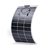 Topunive Flexibel Solarpanel 100W 12V Monokristalline Flexible Solarmodul 100 Watt 12 Volt für 12V Batterien Wohnwagen Wohnmobil Boot Yacht Marine