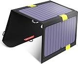 X-DRAGON Solar Ladegerät 20W 2-Port USB Faltbar SunPwer Solar Panel Handy Ladegerät für iPhone, Andriod Smartphone, Tablets, iPad, Samsung usw
