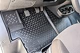 Recambo 3D Gummi Fußmatten kompatibel für Citroen Jumper | FIAT Ducato | Peugeot Boxer | ab BJ 2006 | Auto Gummimatten | Passgenau | mit Rand | schwarz